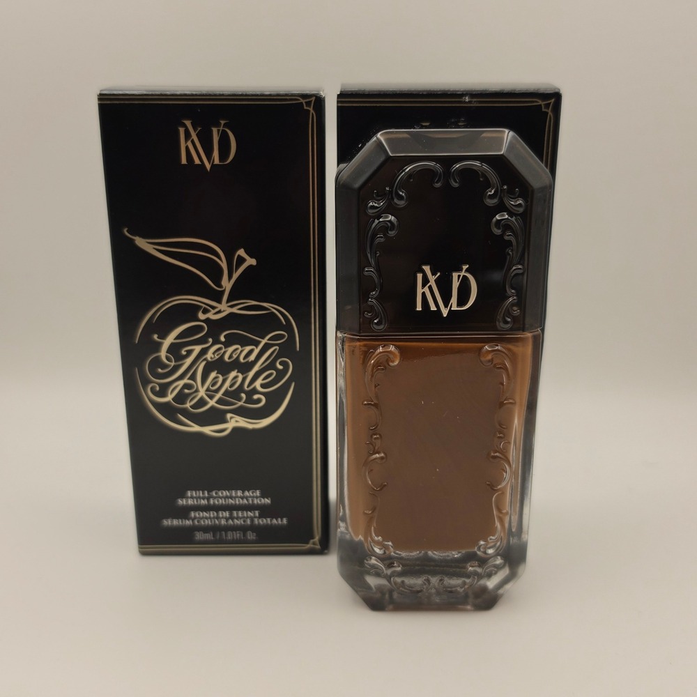 Lot of 2 KVD Beauty Good Apple Serum Foundation Deep 096 Full Coverage 1.01oz